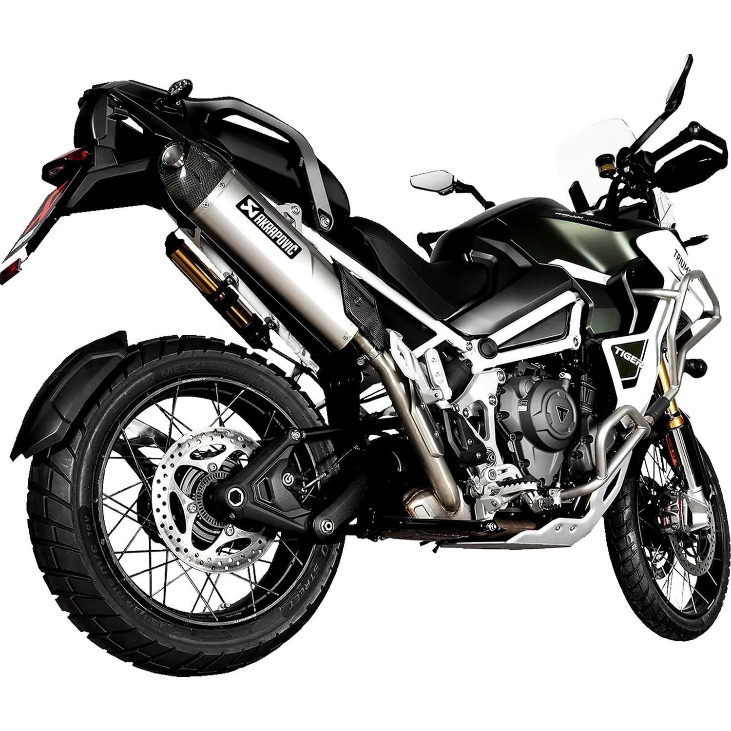 Akrapovic Titanium Line Slip On Silencer For Triumph TIGER 1200 GT ABS Explorer 2022-2024